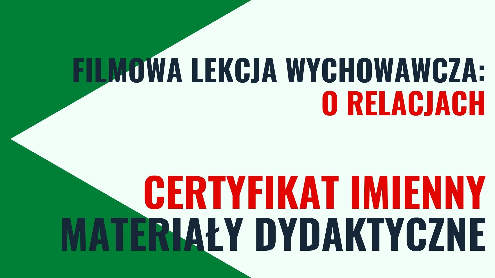 Filmowa lekcja wychowawcza: o relacjach - SZKOLENIE, materiały dydaktyczne i certyfikat imienny