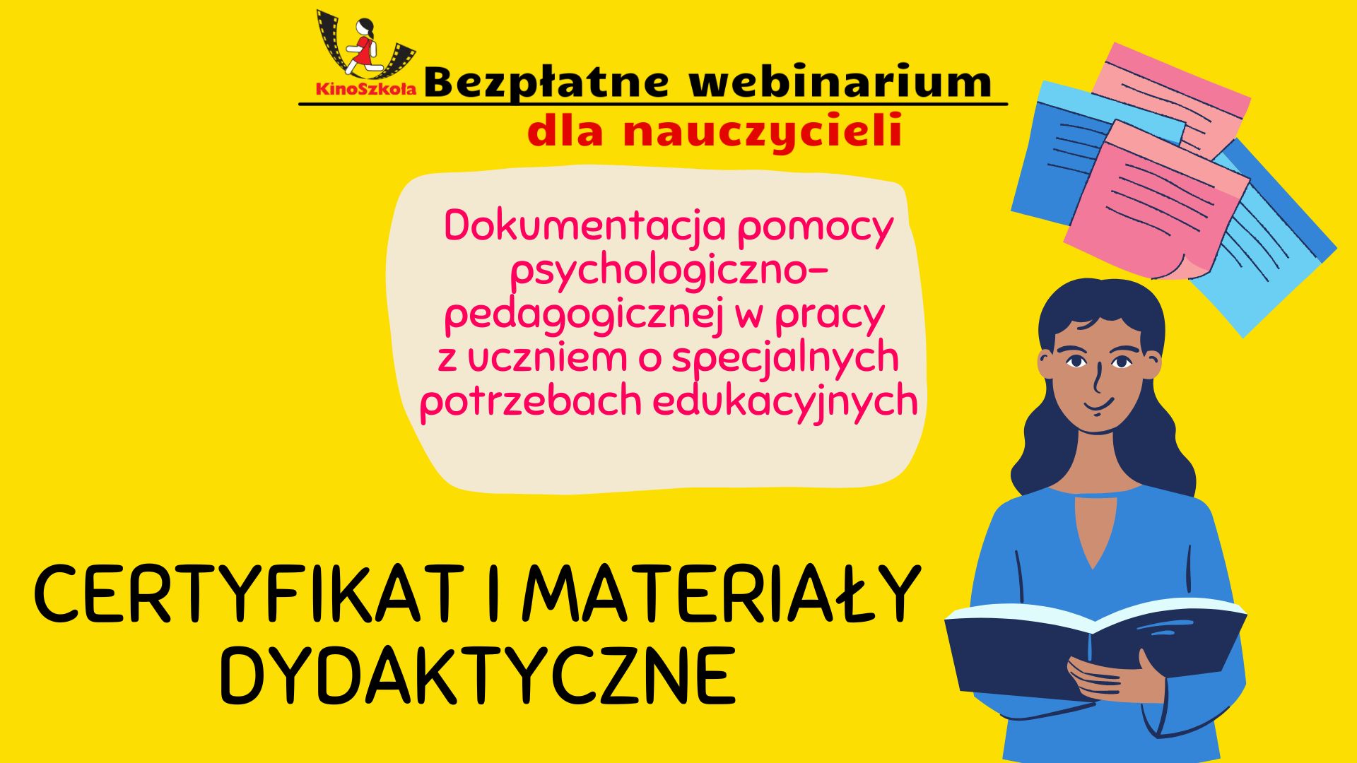Dokumentacja pomocy psychologiczno-pedagogicznej - SZKOLENIE, certyfikat imienny i materiały dydaktyczne