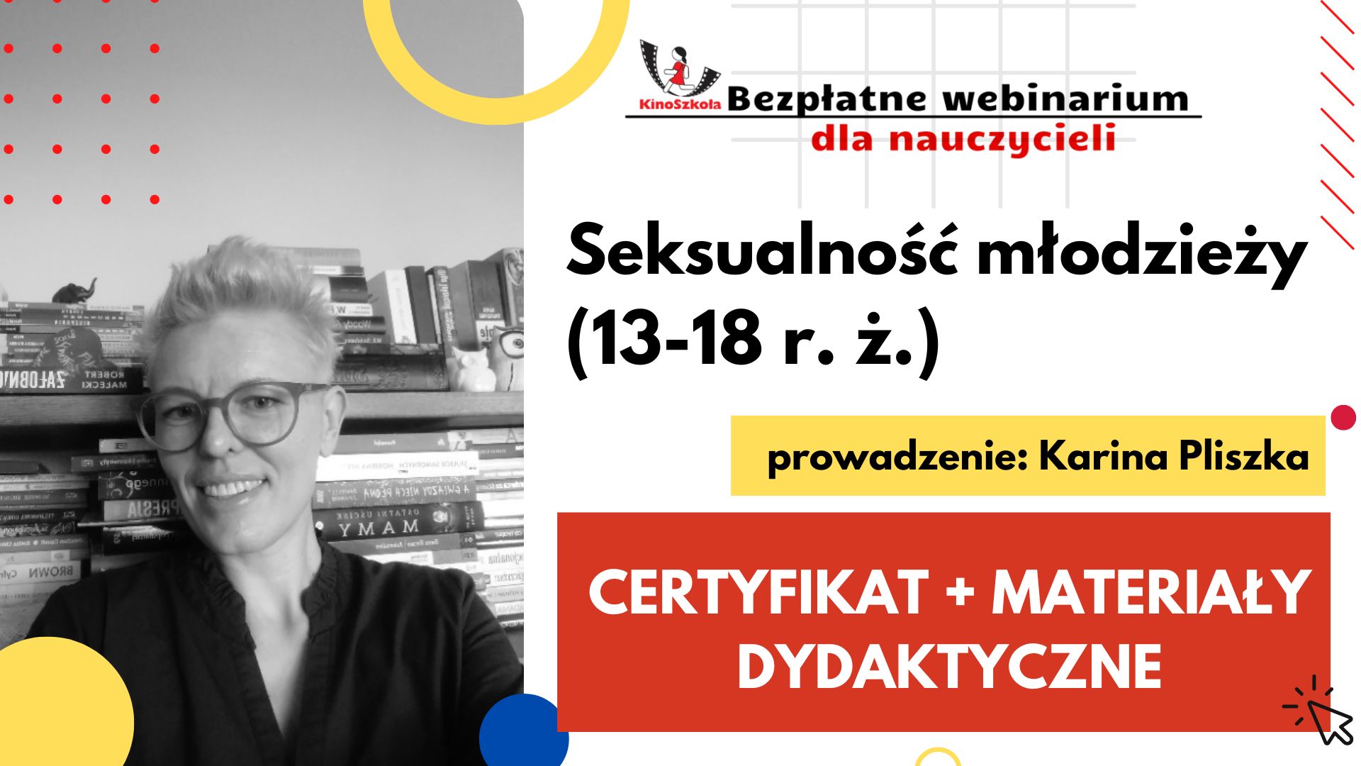 Seksualność młodzieży (13 - 18 r. ż.) - SZKOLENIE, certyfikat imienny i materiały dydaktyczne 16.11.2022
