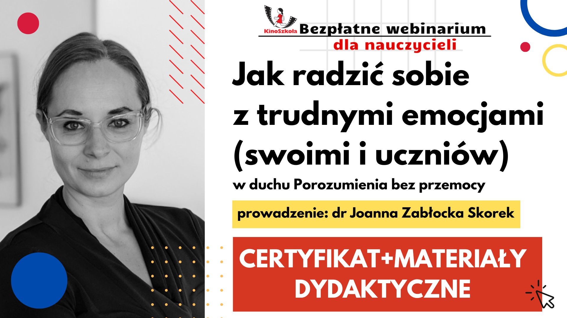 Jak radzić sobie z trudnymi emocjami w duchu Porozumienia bez Przemocy - SZKOLENIE, certyfikat imienny i materiały dydaktyczne - 08.02.2023