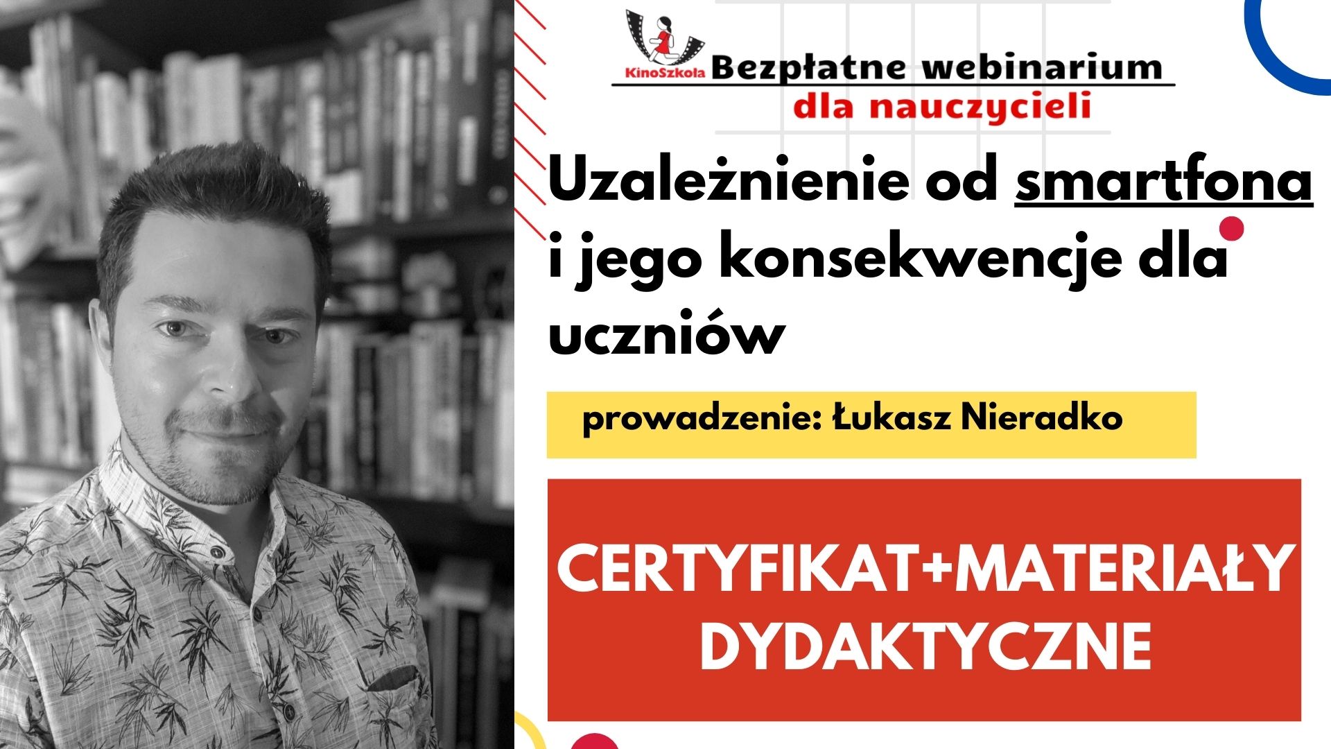 Uzależnienie od smartfona i jego konsekwencje dla uczniów - SZKOLENIE, certyfikat imienny i materiały dydaktyczne, 4.04.2023